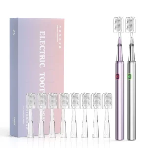 Spazzolino elettrico Spazzola sottile mentale Corpo appositamente per le donne Pure Wisdom Beauty Setola morbida DuPont, 4 testine impermeabili