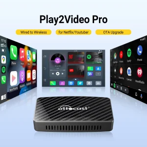 OTTOCAST Play2Video Pro Adattatore wireless CarPlay Android Auto per Youtube per Netflix per TV IP Accessori auto per Kia Toyota