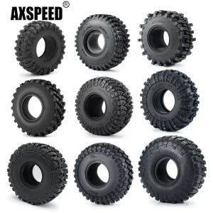 AXSPEED 4 pezzi pneumatici in gomma da 2,2 pollici pneumatici con schiuma per Axial SCX10 III Capra TRX-4 1/10 RC Car Monster Truck parti di aggiornamento