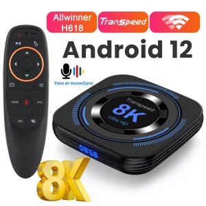 Transpeed Allwinner H618 Android 12 TV BOX Dual Wifi 32G64G Quad Core Cortex A53 Supporto 8K Video 4K BT4.0 Set top box