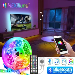 Strisce luminose a LED SMD 3535/5050, nastro fai da te Bluetooth 5m-40m RGB, nastro cambia colore con APP per Home TV Party Christmas Deco