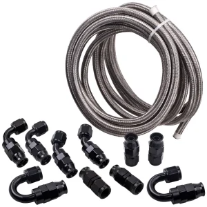Kit di montaggio della linea del tubo flessibile del carburante dell’olio intrecciato in PTFE in acciaio inossidabile AN6 -6AN 20FT/6M