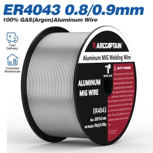 Fili per saldatura MIG in filo di alluminio ARCCAPTAIN ER4043 Diametro 0,8/0,9 mm Bobina da 1 libbra per saldatrice Mig