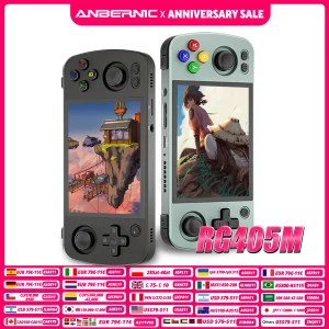 ANBERNIC RG405M Console di Gioco Portatile in Metallo, Sistema Android 12, Unisoc Tiger T618, Schermo IPS da 4 Pollici, Supporto Aggiornamenti OTA