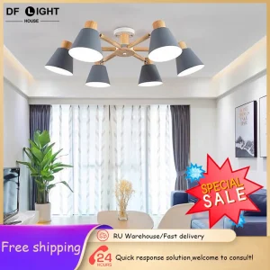 Lampadario a soffitto nordico lampada da camera da letto soggiorno plafoniera a LED lampadari da cucina sala da pranzo lampada da soffitto a tronchi decorazioni per la casa