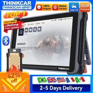 Versione Globale THINKCAR THINKSCAN 689BT Strumento Diagnostico OBD2 DOIP CANFD Codifica ECU Bidirezionale 35 Reset Aggiornamento Gratuito a Vita