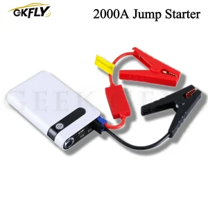 GKFLY Ad Alta Potenza 2000A Auto Salto di Avviamento 12V Dispositivo di Avviamento 44.4Wh Accumulatori E Caricabatteria Per Auto Batteria Booster Buster LED
