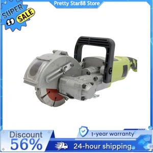 Scanalatrice da 4KW Senza Polvere con Impugnatura Antiscivolo per Taglio Marmo e Pareti, Utensile Elettrico 6500RPM