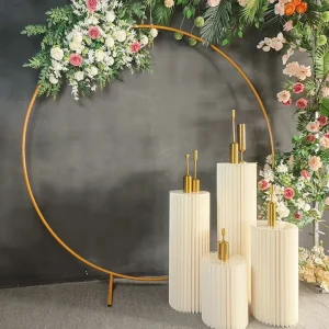 Colonna pieghevole in carta Ornamento per anniversario di matrimonio Festa di compleanno Tavolo da dessert Baby Shower Decorazione espositore per torte fai-da-te