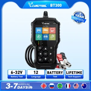 Tester per Batterie Auto VDIAGTOOL BT300 5-3000 CCA, Analizzatore per Sistemi di Batterie 6V/12V, Strumento per Diagnosi Batterie Auto