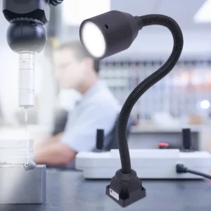 Lampada da lavoro flessibile a collo d’oca con luce da lavoro a LED 5W Base fissa per fresatrice per tornio