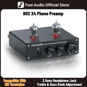 Preamplificatore Phono Fosi Audio per Giradischi con Amplificatore a Valvole HiFi BOX X4