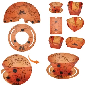 Stoviglie pieghevoli leggere Set di stoviglie ultraleggere salvaspazio Set di stoviglie pieghevoli per escursioni in campeggio