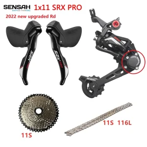 SENSAH SRX PRO 1×11 velocità, gruppo stradale 11 s, cambio R/L + deragliatori posteriori, ghiaia-bici Cyclo-Cross