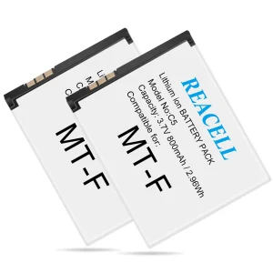 REACELL Confezione da 2 batterie da 800 mAh compatibili con AVM Fritz!Fon C5, C4, M2, MT-F Motorola Moto F3, EM325, M325, batteria di ricambio