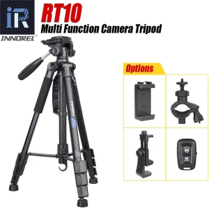 Treppiede in alluminio da viaggio leggero INNOREL RT10 con telecomando Wireless, Clip per telefono per cellulare, Canon, Nikon, carico Sony 5kg