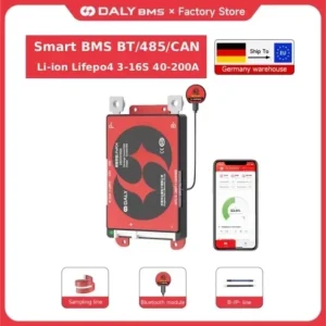 Daly Smart BMS 10s 36v 13S 14S 16S 48V Lifepo4 BMS 17S 20S 24S 40A 60A 100A 150A 200A Lifepo4 Li-Ion 18650 Batteria