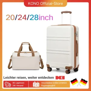 S/M/L KONO bagaglio a mano Trolley Set 2 pezzi valigia con rotoli e borsa da viaggio aerea custodie compatte per viaggi aerei