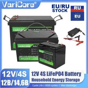 Batteria LiFePO4 12V/12.8V 340Ah 200Ah 310Ah 180Ah al Litio Ferro Fosfato per Inverter, Camper, Campeggio, Fuoristrada, Solare, Eolico, Caricabatterie 14.6V