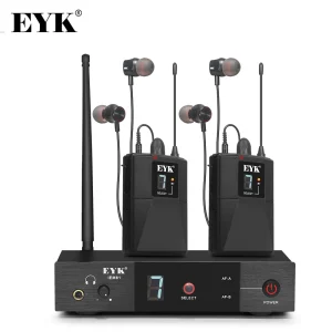 Sistema di monitoraggio in-ear wireless EYK IEM81 UHF a canale singolo con trasmettitore bodypack multiplo, perfetto per spettacoli dal vivo di band sul palco