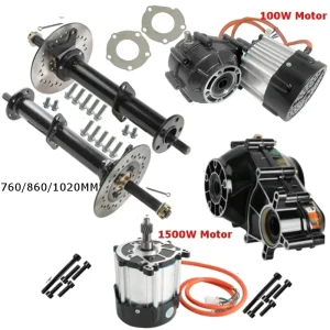 Per Kid Mini Go Kar 48V 1000W/72V 1500W Motore brushless differenziale/30 “34” 40” Kit asse posteriore differenziale per carrello da golf ATV