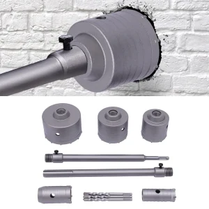 Set di 9 punte da trapano per fori SDS PLUS per muro di mattoni in cemento e cemento 30-100 mm