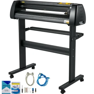 SucceBuy 34 pollici Macchina da taglio per vinile Alimenti per carta Plotter da taglio Bundle Stampante per vinile regolabile Kit per la creazione di cartelli compatibile con Windows