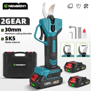 Cesoie da potatura elettriche da 30 mm 2 marce Rami di alberi da frutto a batteria Strumenti per abbellire il giardino per Makita 18V Batteria Pin