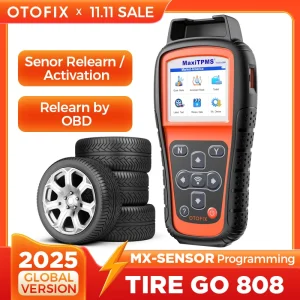 OTOFIX TireGo 808 TPMS strumento di programmazione TPMS strumento di riapprendimento attiva tutti i sensori programma MX-Sensor 315 433MHz Monitor della pressione dei pneumatici