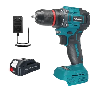 Trapano elettrico senza spazzole da 10 mm Cacciavite per trapano a batteria autobloccante a 2 velocità Torque 60-100 Nm Utensili elettrici per batteria Makita 18 V