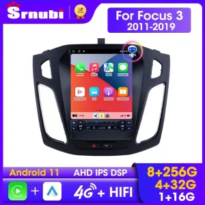 Srnubi 9.7 “Android 12 Autoradio per Ford Focus Mk 3 2011 2012 – 2019 Lettore multimediale 2 Din Carplay Auto Stereo GPS DVD 2din
