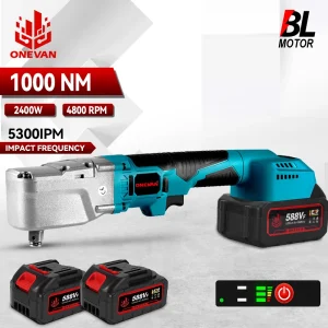 ONEVAN 1000NM Brushless 1/2 ” Chiave A Cricchetto Elettrica Rimozione Vite Dado Riparazione Auto Strumento di Potere Per Makita 18V Batteria Spille
