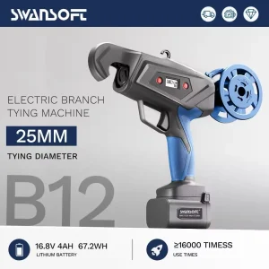Legatrice Elettrica Professionale SWANSOFT 25mm B12 per Rami di Vite, Macchina Legatrice Automatica 16.8V, Attrezzo da Giardino