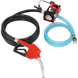 SucceBuy Kit pompa di trasferimento carburante diesel 10GPM 12V DC Estrattore di trasferimento carburante autoadescante elettrico portatile Strumento di rifornimento