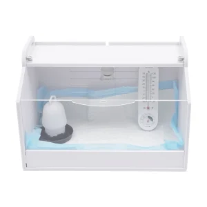 Incubatrice manuale per uova con scatola per allevatrice intelligente con termometro Casa alimentatore d’acqua per pulcini Uccelli Piccoli animali Allevamento Bianco