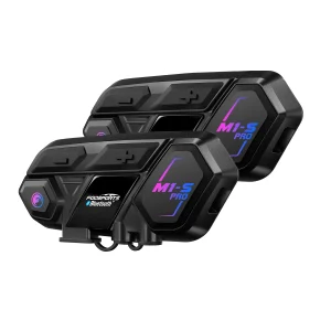 2 pezzi Fodsports M1-S Pro casco Moto interfono auricolare Bluetooth Wireless, interfono Moto, 10 piloti 2000M