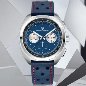 PAGANI DESIGN 2026 Orologi da uomo di lusso retrò Cronografo sportivo VK63 Orologio al quarzo da uomo AR Orologio in pelle impermeabile con zaffiro