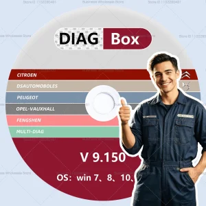 Software di programmazione per auto Diagbox V9.150 con crepa Strumenti diagnostici professionali Regalo: PP-2000 V24.99 con keygen Le-xia3 V47.99