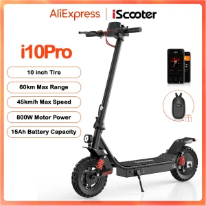 IScooter i10Pro Scooter elettrico da 10 pollici 800W 15Ah Scooter 45 km/h monopattino elettrico 60KM gamma potenti Scooter con APP