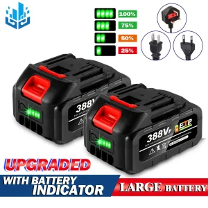 Batteria ricaricabile Batteria al litio 18V per batteria serie 21V 18V B con indicatore batteria Trapano a batteria/Sega/Smerigliatrice angolare