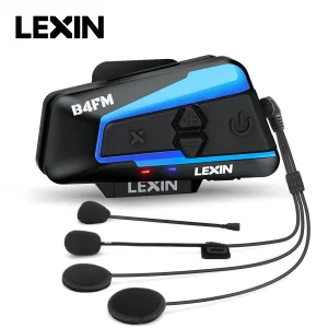 Lexin B4FM-X per 10 piloti interfono Moto Bluetooth casco cuffie BT5.0 Moto Intercomunicador con condivisione musicale