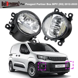 2 X auto sinistra + destra LED fendinebbia DRL 30W 8000LM fendinebbia anteriore luce di marcia diurna H11 per Peugeot Partner Box MPV (K9) 2012-2023