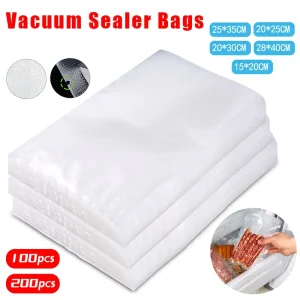 Sacchetti sottovuoto Sacchetti sottovuoto Sous Vide Sacchetti sottovuoto per alimenti PE Sacchetti sottovuoto per alimenti Sacchetto per imballaggio sottovuoto 100/200 pezzi Accessori da cucina
