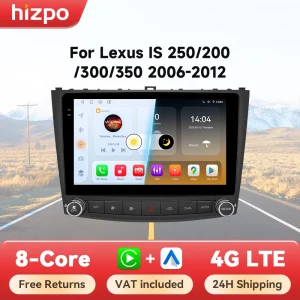 Autoradio Hizpo 10.1 Pollici per Lexus IS250 200 300 350 2006 – 2012, Stereo con Apple Carplay, Android Auto, GPS, Navigatore 6115
