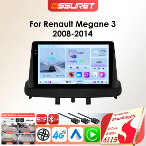 Autoradio Android per Renault Megane 3 2008 – 2014 lettore Video multimediale GPS Wireless Carplay Auto Audio Stereo 9 Touch Screen