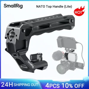 SmallRig NATO Maniglia superiore Lite per Sony per Canon per Nikon per gabbia per fotocamera DSLR, con maniglia portatile universale per pattino freddo -3766