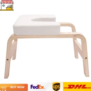 Panca per testiera yoga bianca/nera, sgabello moderno per allenamento yoga, attrezzatura fitness con carico da 200 kg