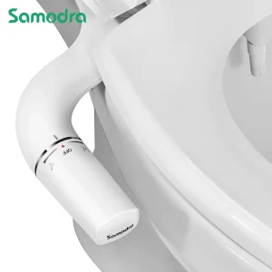 Attacco per Bidet SAMODRA attacco per sedile del Water ultrasottile doppio ugello Bidet pressione dell’acqua regolabile spruzzatore per culo Non elettrico