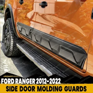 Protezioni Laterali per Portiere Ford Ranger T6 T7 T8 2012-2022 Wildtrak XLT XL XLS, Accessori Auto in ABS per Cabina Doppia