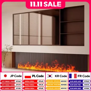 Fiamma multicolore 3D realistica, camino ad atomizzazione intelligente, controllo tramite app Tuya, camino elettrico a vapore, colore della fiamma regolabile,umidificatore ecologico,regolazione